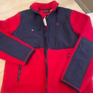 R/L Polo Boys Sheering Coat NWT
